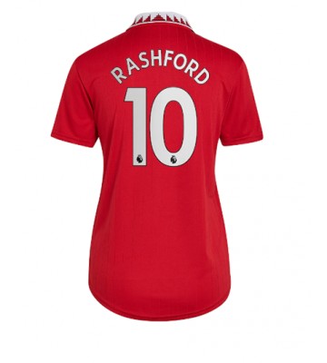 Manchester United Marcus Rashford #10 Hjemmedrakt Kvinner 2022-23 Kortermet